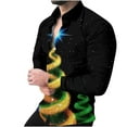 thumbnail image 2 of Awdenio Shirts for Men Funky Beach Printed Christmas Shirt Casual Button Down Long Sleeve Floral Shirts Tops, 2 of 8
