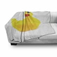 thumbnail image 3 of Rubber Duck Soft Flannel Fleece Blanket, Yellow Squeak Ducky Toy Fun Bubble Bath Animal Kids Room Duckling Print, Cozy Plush for Indoor and Outdoor Use, 50" x 70", White and Yellow, by Ambesonne, 3 of 6