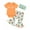 Orange, variant on Aojekbee Baby Girls Spring Outfits Short Sleeve Romper Peach Print Flare Pants Headband Set Newborn Clothes
