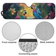thumbnail image 7 of POLERO Tropical Parrot Windshield Sun Shade for Car Off-road Vehicle Auto SUV Truck Foldable Front Window Sunshade Sun Visor Protector Block UV Rays Reflect Heat, 52.95" x 16.14", 7 of 7