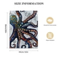 thumbnail image 2 of Lingy  Vertical Canvas Wall Art Abstract Grey and Blue Octopus Printed on Canvas Sea Life Picture Poster Gallery Wrap Vintage Farmhouse Home Décor Ready to Hang, 2 of 5