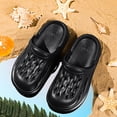 thumbnail image 2 of GPOECD Kids Clogs Boys Sandals Lightweight Breathable Comfortable Outdoor Summer Beach Play Shoes Casual Footwear Girls Slippers 2-12Y 02_Black,11-12 Years, 2 of 9