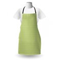 thumbnail image 3 of Geometric Apron, Monochrome Quirky Pattern with Concentric Circles Vortex Whirlpool Motif, Unisex Kitchen Bib with Adjustable Neck for Cooking Gardening, Adult Size, Apple Green White, by Ambesonne, 3 of 4