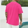 thumbnail image 5 of ZOYOEN Mens Graphic T Shirts- Short Sleeve Funny Casual Soft Loose Tees Hot Pink Size 4XL, 5 of 6