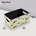 thumbnail image 3 of 2 Pack Foldable Felt Storage Cubes 10.1×6.3×4.7in Open Home Storage Bins for Organizing Shelf, Lime Toys Printed, 3 of 6