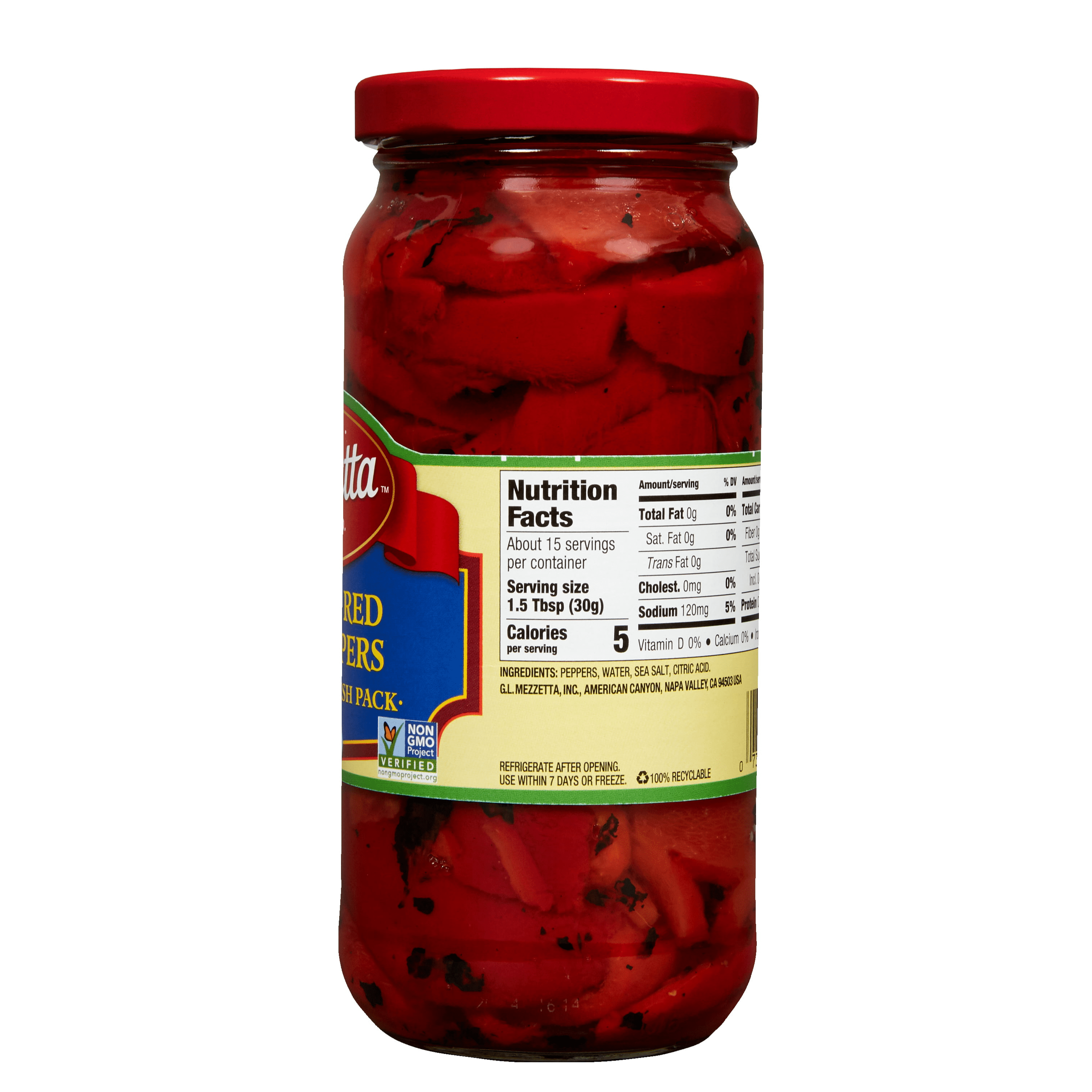 Mezzetta Roasted Red Bell Peppers, 16 oz Jar