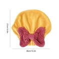 thumbnail image 3 of Toalla de pelo súper absorbente, gorro de ducha con nudo de lazo suave Extrame para niñas/mujeres, 3 of 5