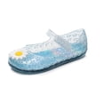 thumbnail image 5 of ZQUUVOU Girls Jelly Sandals Cute Mary Jane Princess Shoes Daisy Decor Closed Toe Summer Beach Shoes for Little Kids Toddler Sky Blue, 5 of 9