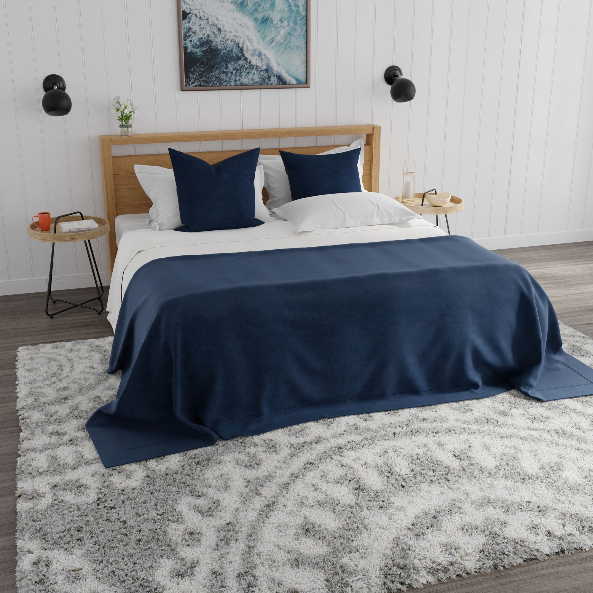 Mason Brooks Indigo Shag CG15B Transitional Geometric 2'6" X 8' Area Rug