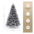 thumbnail image 3 of Árbol de Navidad Escarchado Ramas PVC y PE, Cedro del Himalaya Frondoso Esquimal (Negro Nevado, 2.20 m), 3 of 6