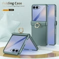 thumbnail image 6 of Decase Compatible with Samsung Galaxy Z Flip 7 5G 2025 Case,Built-in Back Screen Protector,with Hinge Protection & Ring Kickstand, Slim and Thin Protective Case Cover for Samsung Z Flip 7,Green, 6 of 8