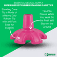 thumbnail image 2 of Essential Medical Supply Super Big Foot Replacement Standing Cane Tip in Pink, 2 of 5