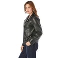 thumbnail image 4 of Roaman's Women's Plus Size Moto Leather Jacket, 4 of 6