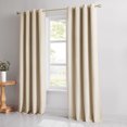 thumbnail image 3 of Lush Decor Meena Slub 100% Blackout Window Curtain Panels Pair 52" W X 84" L Neutral - Blackout Curtains - Drapes - Brown Curtains - Modern Décor, 3 of 9