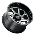 thumbnail image 2 of Tuff T2B 24X14 8X165.1 -72Et 125.1Cb Gloss Black W/ Milled Spokes Wheel, 2 of 3
