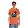 thumbnail image 4 of Bella Canvas 3001 Peace Alien Rainbow T-Shirt, Retro Alien T-Shirt, 4 of 10