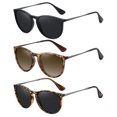 thumbnail image 1 of Gafas de sol WOWSUN 2024 polarizadas vintage retro redondas (paquete de 3), 1 of 7