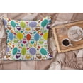 thumbnail image 2 of Cartoon Fluffy Throw Pillow Cushion Cover, Colorful Forest with Owls Trees Leafs Mushrooms and Flowers Drawing Style, Decorative Square Accent Pillow Case, 26" x 26", Multicolor, by Ambesonne, 2 of 5
