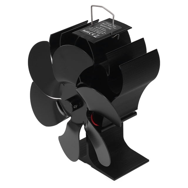 Ventilador de Estufa ANGGREK 6 Aspas Funcionamiento Silencioso 1400 Rpm LT376 Para Madera