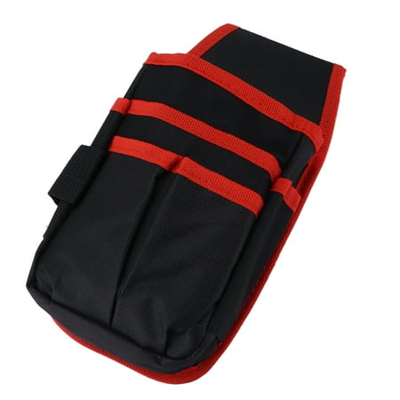 

Tool Waist Bag Heavy Duty Oxford Cloth Waist Tool Pouch for Electrician Technician Electrical Maintenance WorkRed