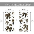 thumbnail image 4 of Leopard Print Bow Curtains 42Wx63H Inch Rod Pocket Woman Girls Bownot Retro Brown Cheetah Panthera Fashion Art Printed Vintage Modern Living Room Bedroom Window Drapes Treatment 2 Panels, 4 of 5