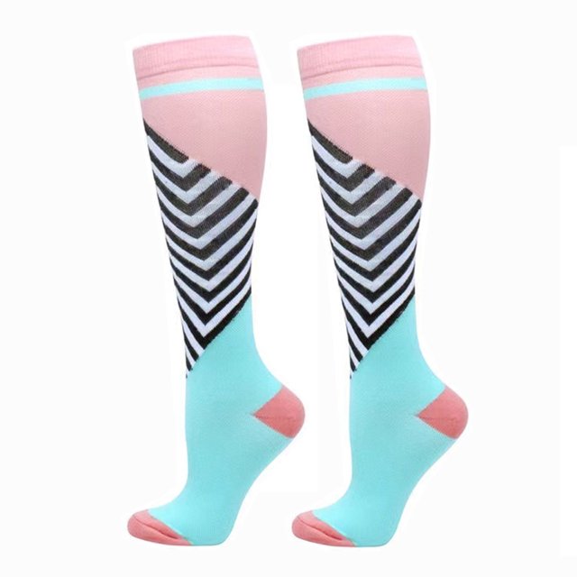 Men Women Socks Compression Socks Elastic Sports Beautiful Leg Nurse Stocking Jogging Climbing Cycling Flight Excercise 29 L XL