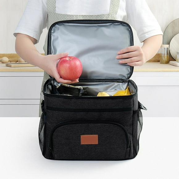 Nilvkv Lunch Bag Insulated Large Lunch Box with Adjus Able Shoulder Strap for Picnic Boating Beach Fishing Work(11.42x8.66x8.66in)