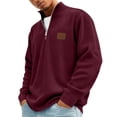 thumbnail image 2 of Men's Vintage Corduroy Long-Sleeve Top | Zip-Up Stand Collar Stylish Casual Shirt For Daily & Outing Wear, Size: S-5XL, 2 of 5
