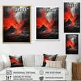 thumbnail image 4 of Designart "Explosive Volcanic Fury II" Volcano Wall Art Living Room, 4 of 7