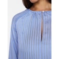 thumbnail image 5 of Time and Tru Women's Peasant Blouse with Long Sleeves, Sizes XS-XXXL, 5 of 6