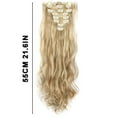 thumbnail image 3 of Clearance 2024!Human Hair Wig 22 Inch Wavy Curly Full Head Clip In On Double Weft Hair Extensions Headband Wigs, 3 of 4