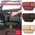 thumbnail image 3 of Hunlyman 1PC Car Leather Cup Holder Gap Bag, Seat Gap Storage Box, Adjustable Car Seat Storage Box, Multifunctional Cup Holder, 3 of 7