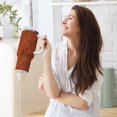 thumbnail image 6 of 30 oz Tumbler With Handle Stainless Steel Insulated Tumbler With Lid for Car Cup Holder Terracotta Tones Feather, 6 of 9