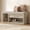 White, variant on SICOTAS 43.3"W Large Shoe Storage Bench with Removable Cushion, Drawer & Tall Boots Shelf, 2-Tier Modern Farmhouse Shoe Rack Bench for Entryway, Living Room, Bedroom, 300 lb Capacity, Brown