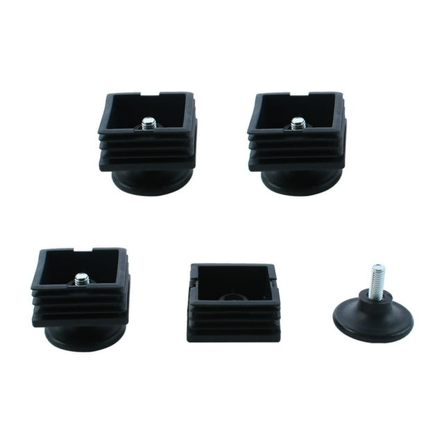 Pies Niveladores Uxcell 38 x 38mm Insertos Cuadrados para Piernas de Muebles para Sofá Mesa 4 Juegos