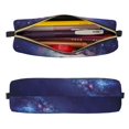 thumbnail image 2 of Rateoe Planets Stars And Galaxies Print Leather Pencil Case with Smooth Zipper, Compact Storage for Writing Tools & Art Supplies, 8.26" x 1.96" x 2.16", 2 of 7