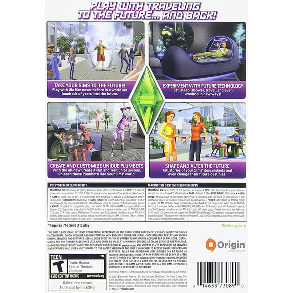 Ea The Sims 3 Into The Future - Simulation Game Retail - Dvd-rom - Mac, Pc (73089)