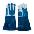 thumbnail image 4 of Guantes para manipulación de animales, mitones resistentes a mordeduras y resistentes al calor para gatos. Blanco azul profundo, 4 of 9