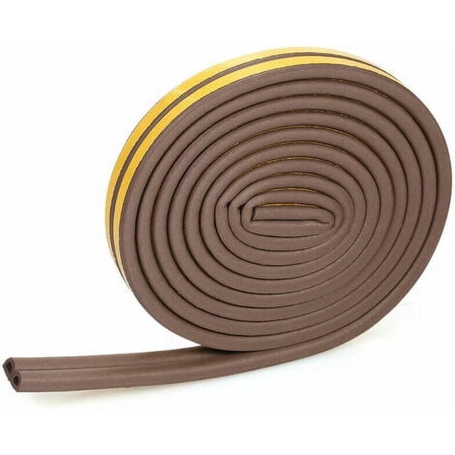 MAGIC Tira de burlete para ventana Tipo D Sello de ventana interior Meteo Strip Aislamiento acústico Bloqueador de burlete 16 pies 5 M Cinta de espuma autoadhesiva para puerta de ventana Tipo EPDM