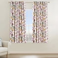 thumbnail image 4 of Topfinel Fancy Hummingbird Patterned Curtain,Pink Curtains for Living Room, Thermal Insulated Blackout Curtains for Bedroom, Floral Vintage Lemon Curtains 63 inch Length 2 Panels Set, 4 of 11