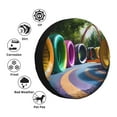thumbnail image 4 of KLL Colorful Tire Tunnel Park Pattern 14-17 inch Spare Tire Cover Universal Wheel Protector for Truck SUV Trailer Camping Rv Tire Covers-15 inch, 4 of 6