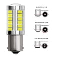 thumbnail image 4 of Bombilla LED de freno trasero y antiniebla para estacionamiento, luces de señal de giro DRL, lámparas de marcha atrás, 2/4/8 piezas PY21W Ba15s 1156 Bay15d 1157, 12V 33SMD 7000K, blanco, 4 of 6