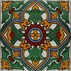 6x6 Coria Talavera Mexican Tile, Set of 4 pcs