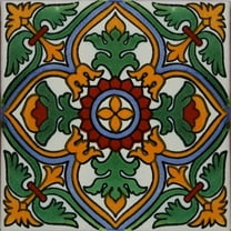 6x6 Coria Talavera Mexican Tile, Set of 4 pcs