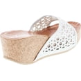 thumbnail image 5 of Forever Womens Cork Wedge Open Toe Rhinestone Embellished Sandals, 5 of 7