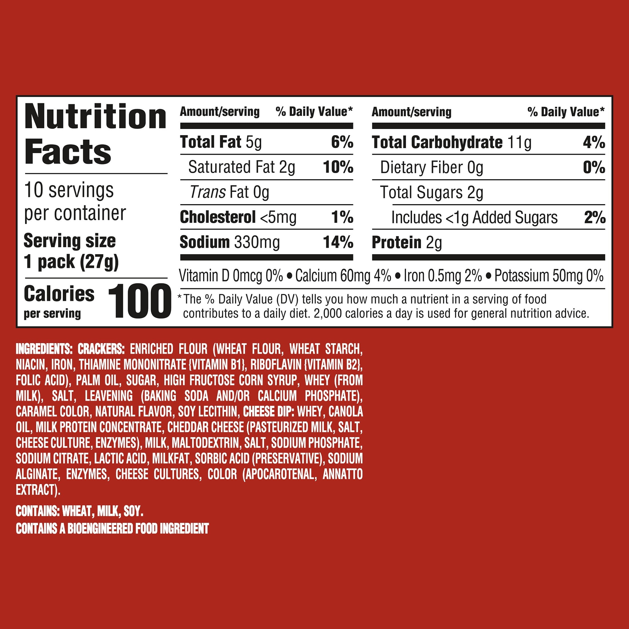 Handi-Snacks RITZ Crackers 'N Cheesy Dip Snack Packs, 10 Snack Packs
