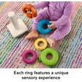 thumbnail image 5 of Fisher-Price Sensory Rock-a-Stack Roly-Poly Stacking Toy with Fine Motor Activities for Babies, 5 of 7