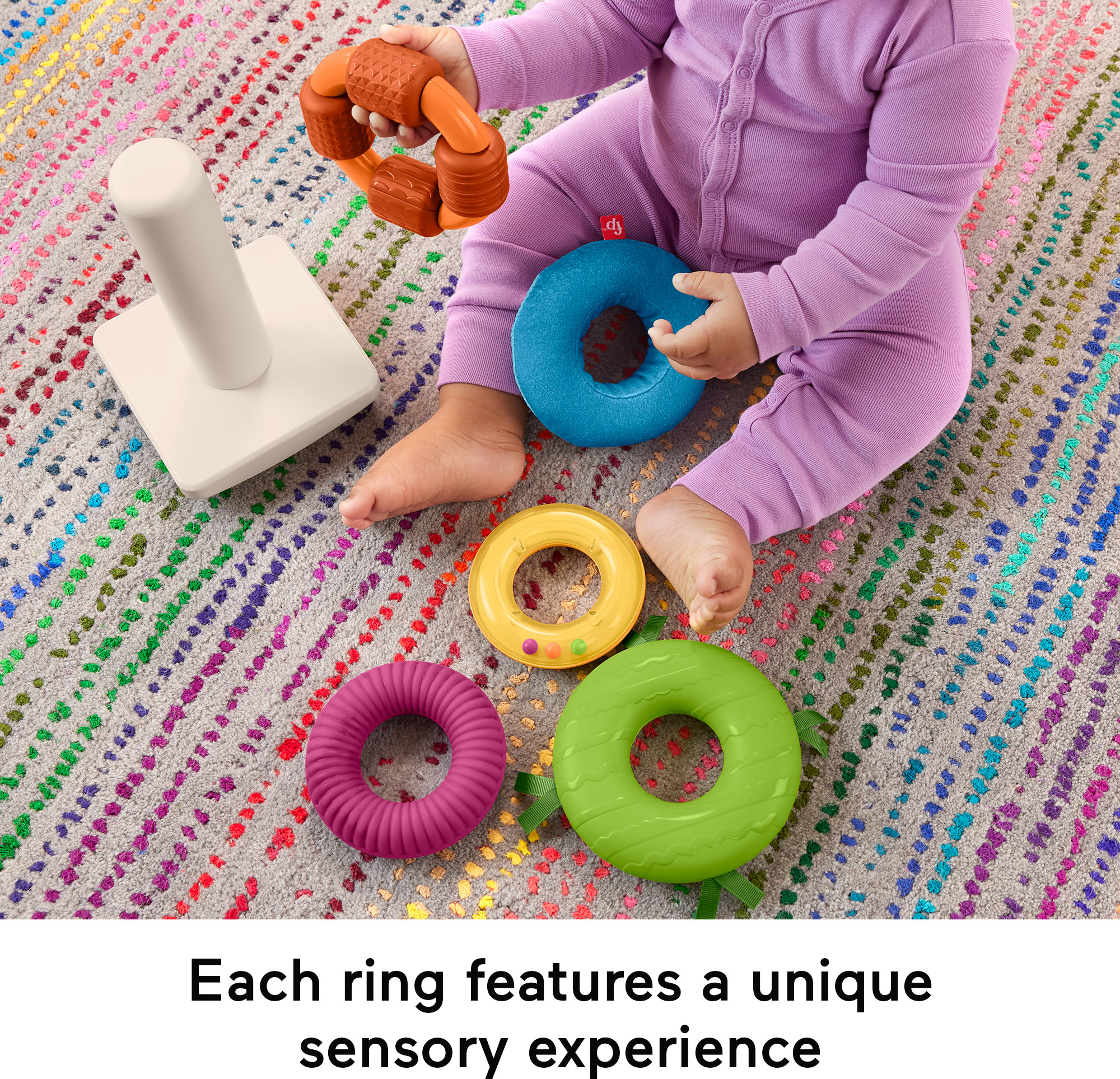 Fisher-Price Sensory Rock-A-Stack Stacking Toy photo 4