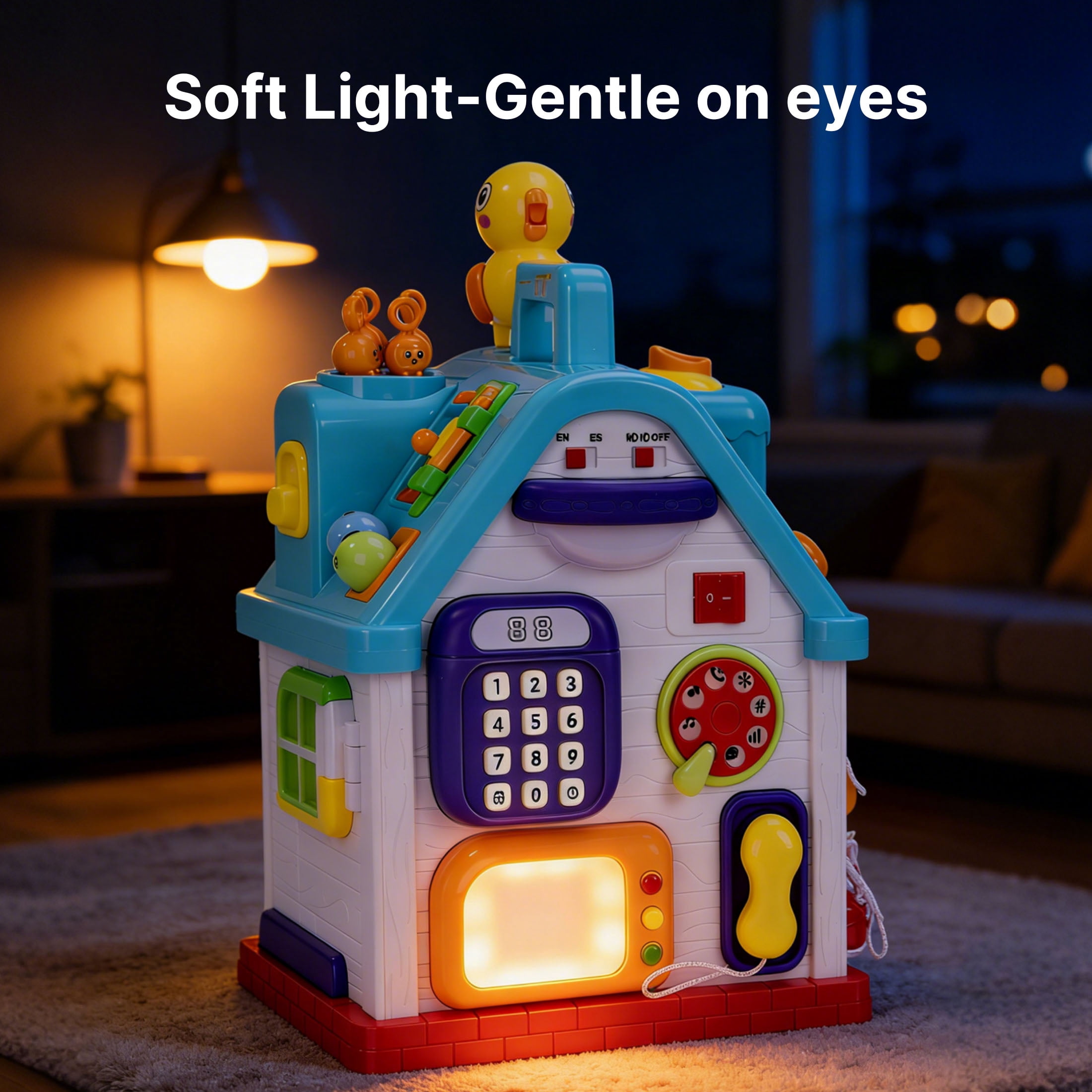 SaveJoy Montessori Activity Cube, 16-in-1 Interactive Baby Toys with Music, Educational Toddler Toys for 6-36 Months, Baby Girl Toys & Infant Learning Gift
