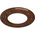 thumbnail image 3 of Ekena Millwork 13 3/8"OD x 7 1/2"ID x 3/4"P Blackthorn Ceiling Medallion (Fits Canopies up to 7 1/2"), Hand-Painted Copper Penny, 3 of 6